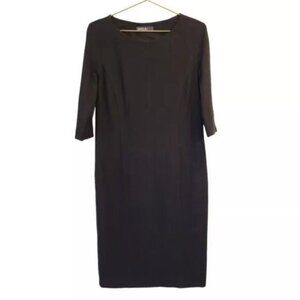 Marc Cain | Round Neck Half Sleeve Sheath Dress Black